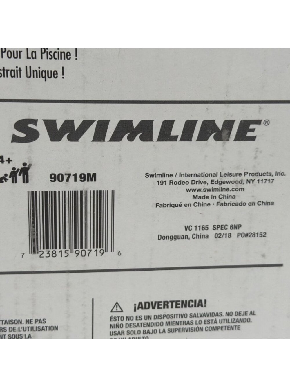 Giant Inflatable Swan Ride-On Pool Float 75" Abstract Design By Swimline - Picture 4 of 4